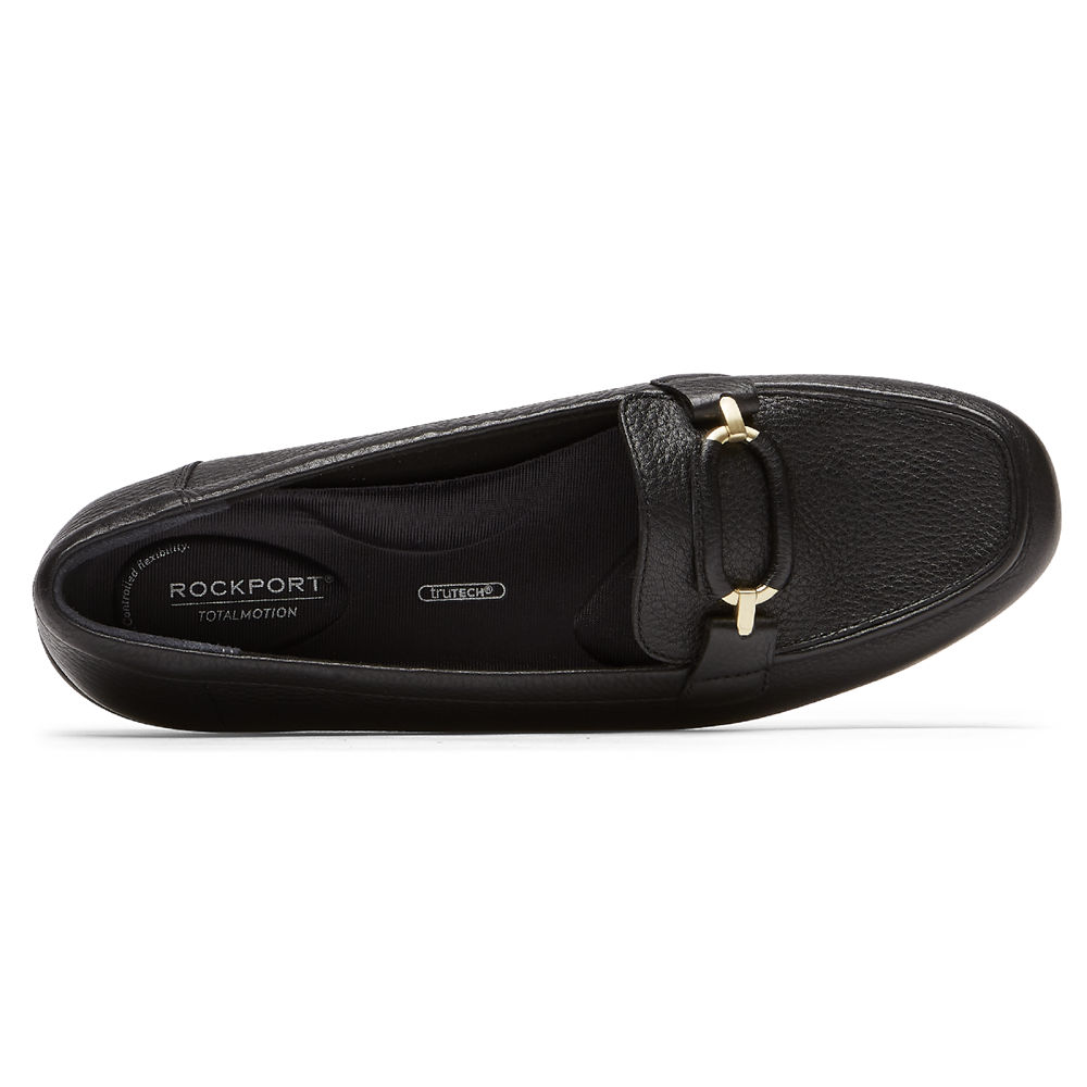 Rockport Singapore Womens Loafers - Total Motion Circle Driver Black - EQ4819370